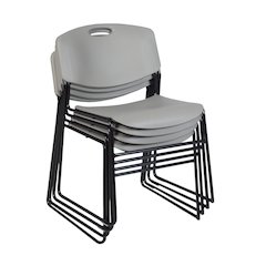 Zeng Stack Chair (4 pack)- Grey