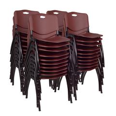 'M' Stack Chair (40 pack)- Burgundy