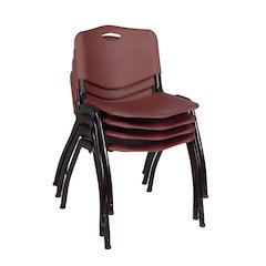 'M' Stack Chair (4 pack)- Burgundy