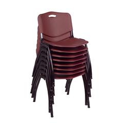 'M' Stack Chair (8 pack)- Burgundy