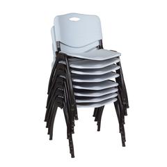 'M' Stack Chair (8 pack)- Grey