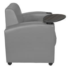 Nova Tablet Arm Chair w/ Storage- Grey/Ash Grey