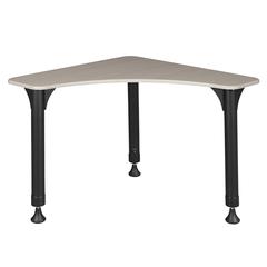 28" Boomerang Height Adjustable School Desk - Maple