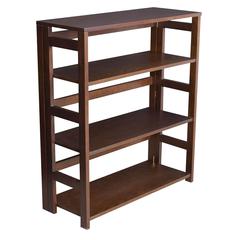 Flip Flop 34" High Folding Bookcase- Mocha Walnut