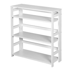 Flip Flop 34" High Folding Bookcase- White
