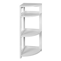 Flip Flop 34" High Corner Folding Bookcase- White