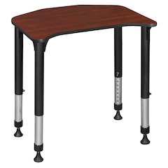 26 x 24 in Height Adjustable Student Activity Desk- Cherry