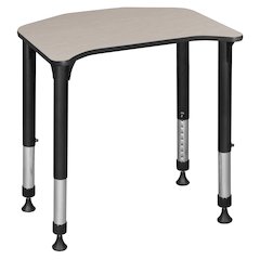 26 x 24 in Height Adjustable Student Activity Desk- Maple