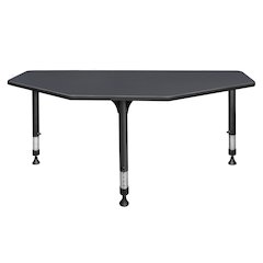 60 in 2 Student Classroom Desk- Grey