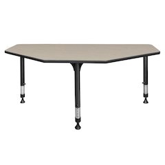 60 in 2 Student Classroom Desk- Maple