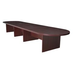 Legacy 216" Modular Racetrack Conference Table with 2 Power Data Grommets- Mahogany