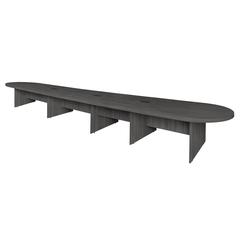 Legacy 240" Modular Racetrack Conference Table with 3 Power Data Grommets- Ash Grey