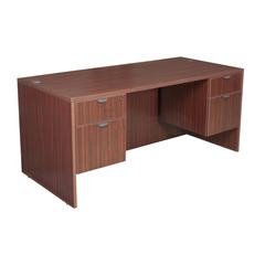 Legacy 66" Double Pedestal Desk- Mahogany