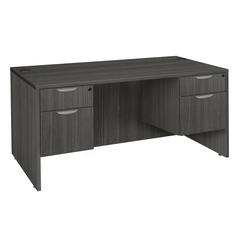 Legacy 71" Double Pedestal Desk- Ash Grey