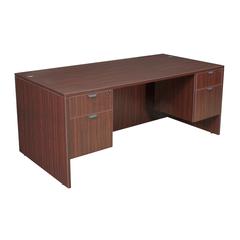 Legacy 71" Double Pedestal Desk- Mahogany