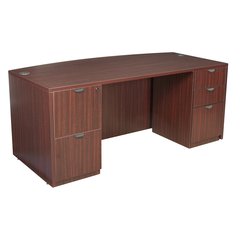 Legacy 71" Full Double Pedestal Desk- Mahogany
