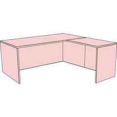 Legacy 71" L-Desk Shell with 47" Return Shell- Cherry