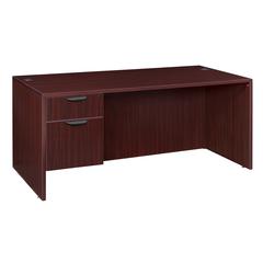 Legacy 66" Single Pedestal Desk- Mahogany