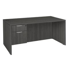 Legacy 71" Single Pedestal Desk- Ash Grey