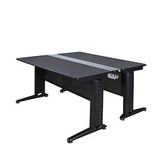 66 x 58 in. 2 Person Bench Workstation Desk- Grey