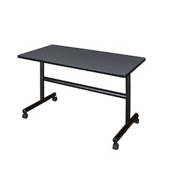 48 x 30 in. Flip-Top Training Nesting Table- Grey
