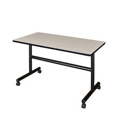 48 x 30 in. Flip-Top Training Nesting Table- Maple