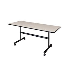 60 x 24 in. Flip-Top Training Nesting Table- Maple