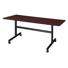 60 x 30 in. Flip-Top Training Nesting Table- Mahogany