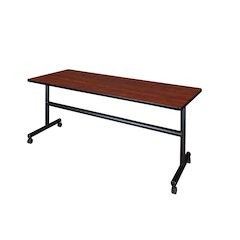 72 x 24 in. Flip-Top Training Nesting Table- Cherry