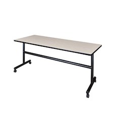72 x 24 in. Flip-Top Training Nesting Table- Maple