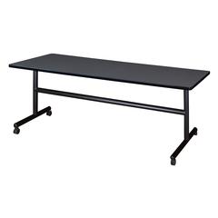 Kobe 72" x 30" Flip Top Mobile Training Table- Grey
