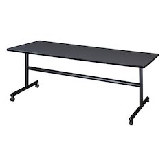 72 x 30 in. Flip-Top Training Nesting Table- Grey