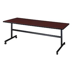72 x 30 in. Flip-Top Training Nesting Table- Mahogany