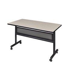 48 x 30 in. Flip-Top Training Nesting Table with Modesty Panel- Maple