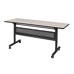 60 x 24 in. Flip-Top Training Nesting Table with Modesty Panel- Maple