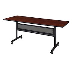 60 x 30 in. Flip-Top Training Nesting Table with Modesty Panel- Cherry