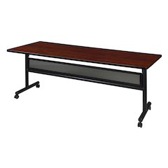 72 x 30 in. Flip-Top Training Nesting Table with Modesty Panel- Cherry