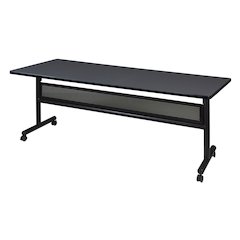 72 x 30 in. Flip-Top Training Nesting Table with Modesty Panel- Grey