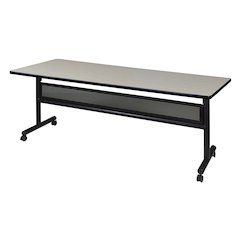 72 x 30 in. Flip-Top Training Nesting Table with Modesty Panel- Maple