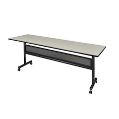 84 x 24 in. Flip-Top Training Nesting Table with Modesty Panel- Maple