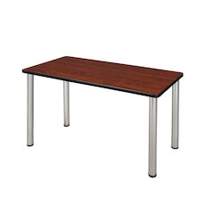 42 x 24 in. Training Seminar Table- Cherry Top, Chrome Legs