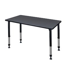 42 x 24 in. Height Adjustable Classroom Activity Table- Grey