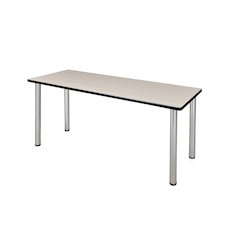 60 x 24 in. Training Seminar Table- Maple Top, Chrome Legs