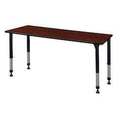 60 x 30 in. Height Adjustable Classroom Activity Table- Cherry