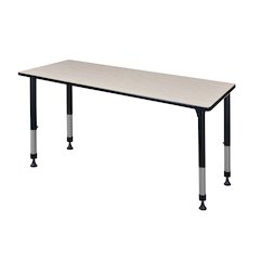 66 x 24 in. Height Adjustable Classroom Activity Table- Maple
