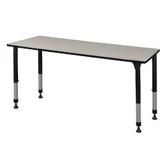 66 x 30 in. Height Adjustable Classroom Activity Table- Maple
