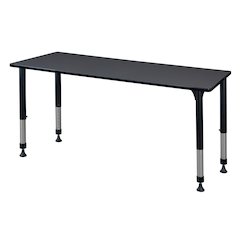 72 x 30 in. Height Adjustable Classroom Activity Table- Grey