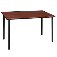 42 x 24 in. Folding Training Seminar Table- Cherry Top, Black Legs