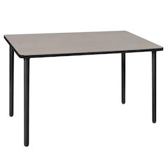 48 x 24 in. Folding Training Seminar Table- Maple Top, Black Legs
