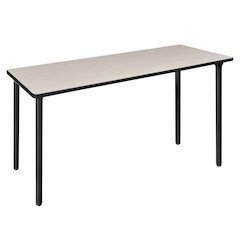 72 x 24 in. Folding Training Seminar Table- Maple Top, Black Legs